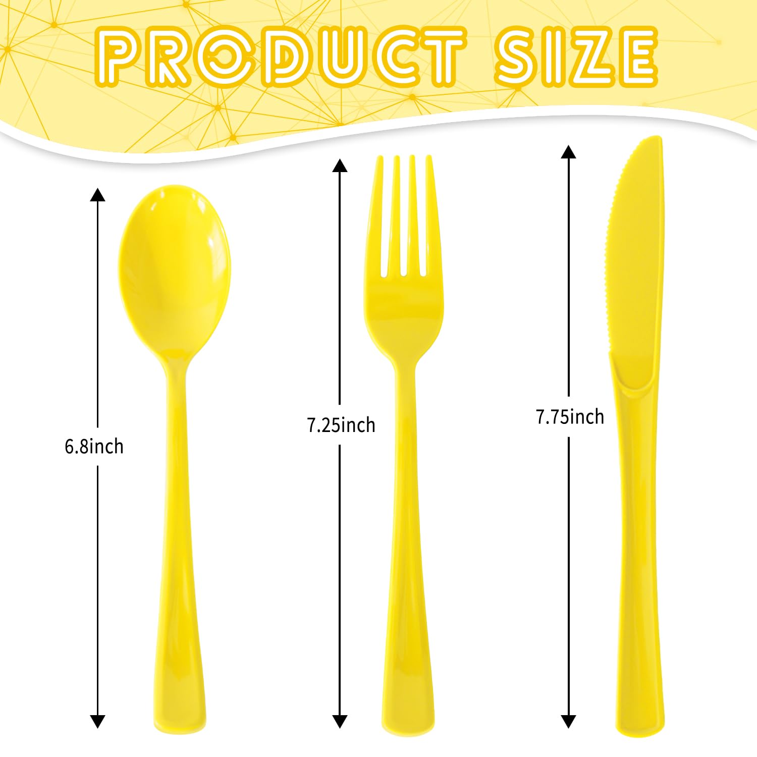 150 Pack Plastic Silverware,Disposable Cutlery Set Heavy Duty Utensil Sets 50 Forks 50 Knives 50 Spoons for Brithday, Wedding,Home School Party Picnics Restaurant Outdoor Events (Black)