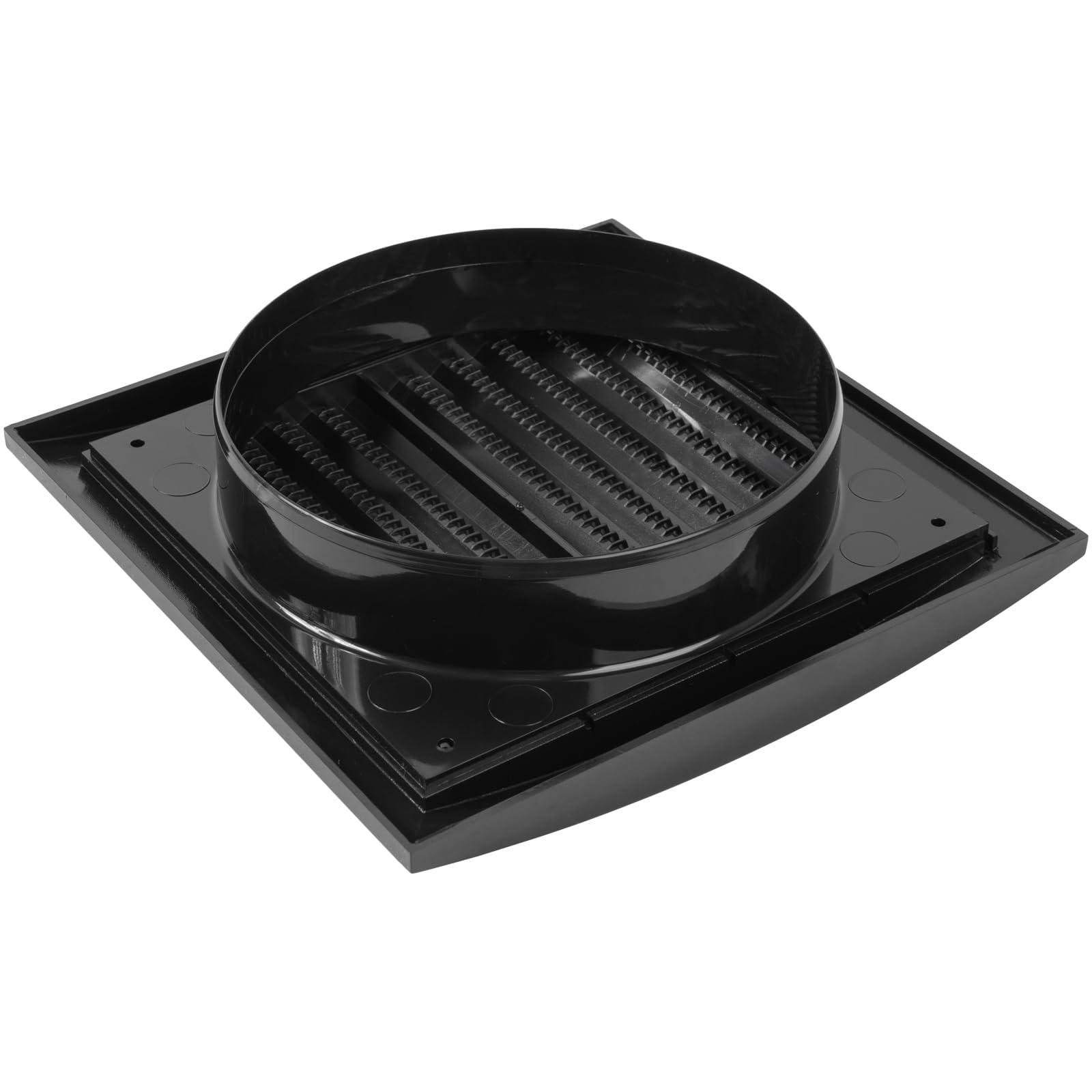 Repa Market 4 Inch Anthracite Dryer Vent Hood/Duct Cover for Walls or Ceiling/ABS Plastic Louvered Air Grille with Built-In Mesh Screen/Exhaust and Dryer Vent Covers for Indoor & Outdoor Use