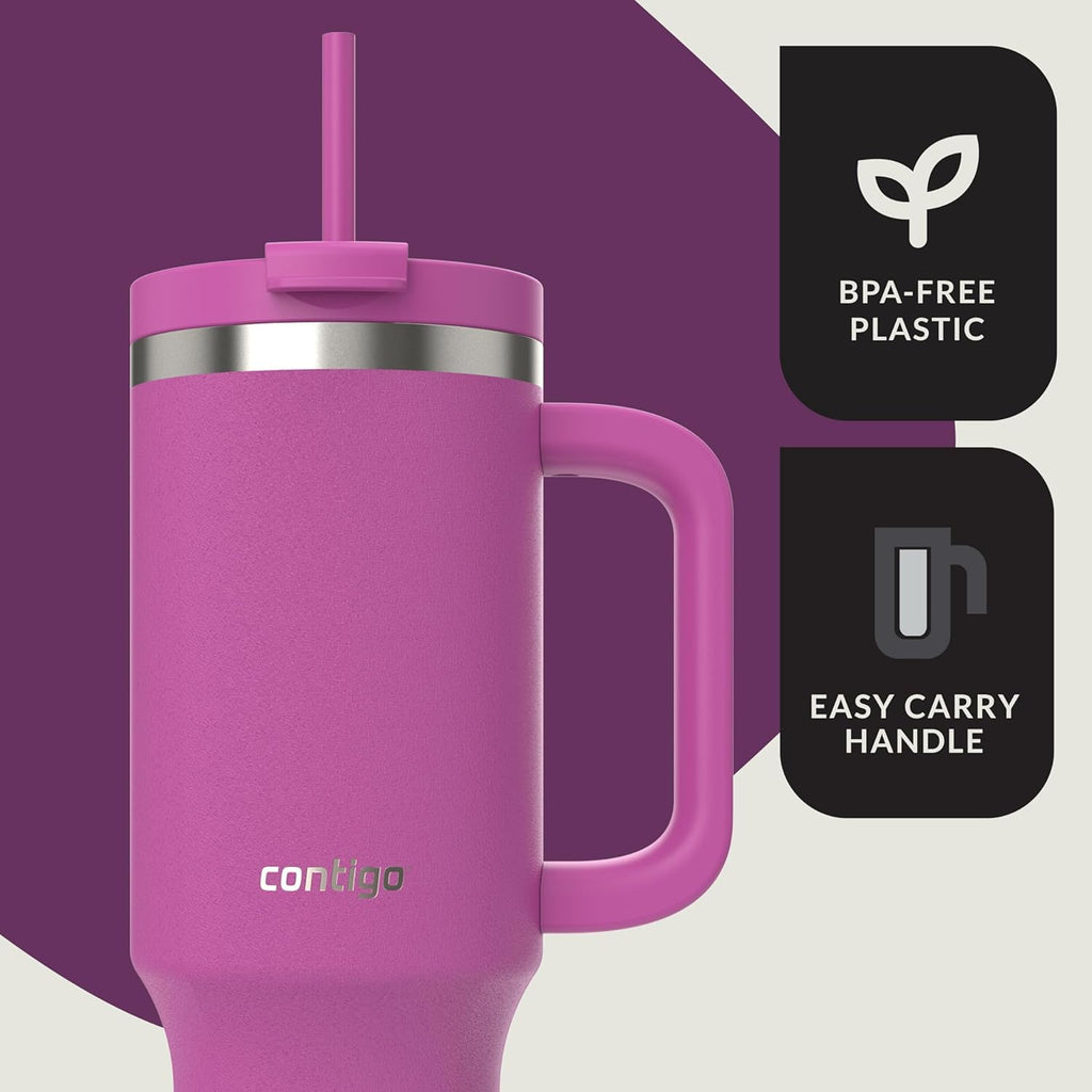 Contigo Streeterville 30oz Tumbler, Stainless Steel Vacuum Insulated, Leak-Proof, Cold for 29 Hours, Fits in cupholders, Licorice