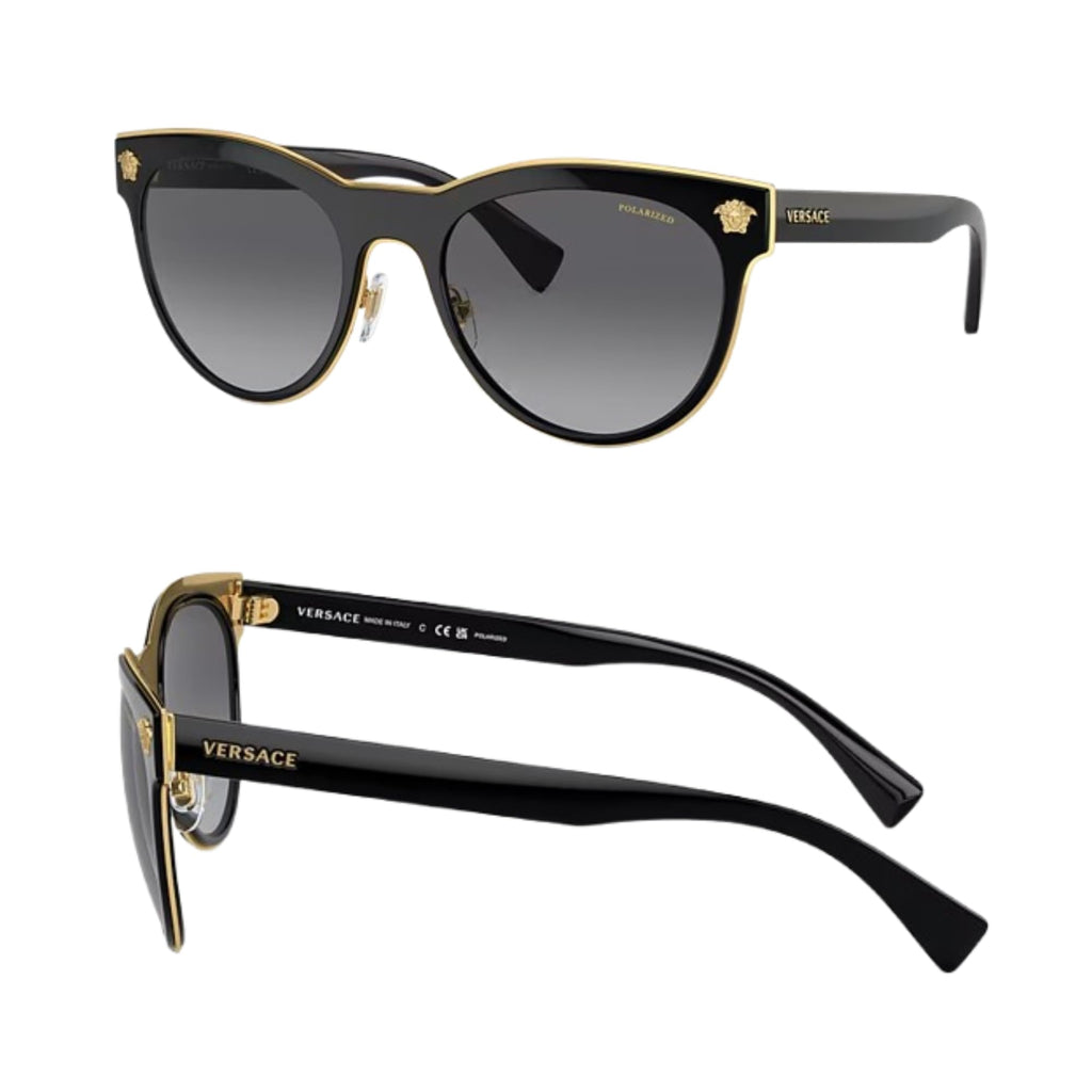 VERSACE VE2198 Phantos Shape Metal Sunglasses 54mm