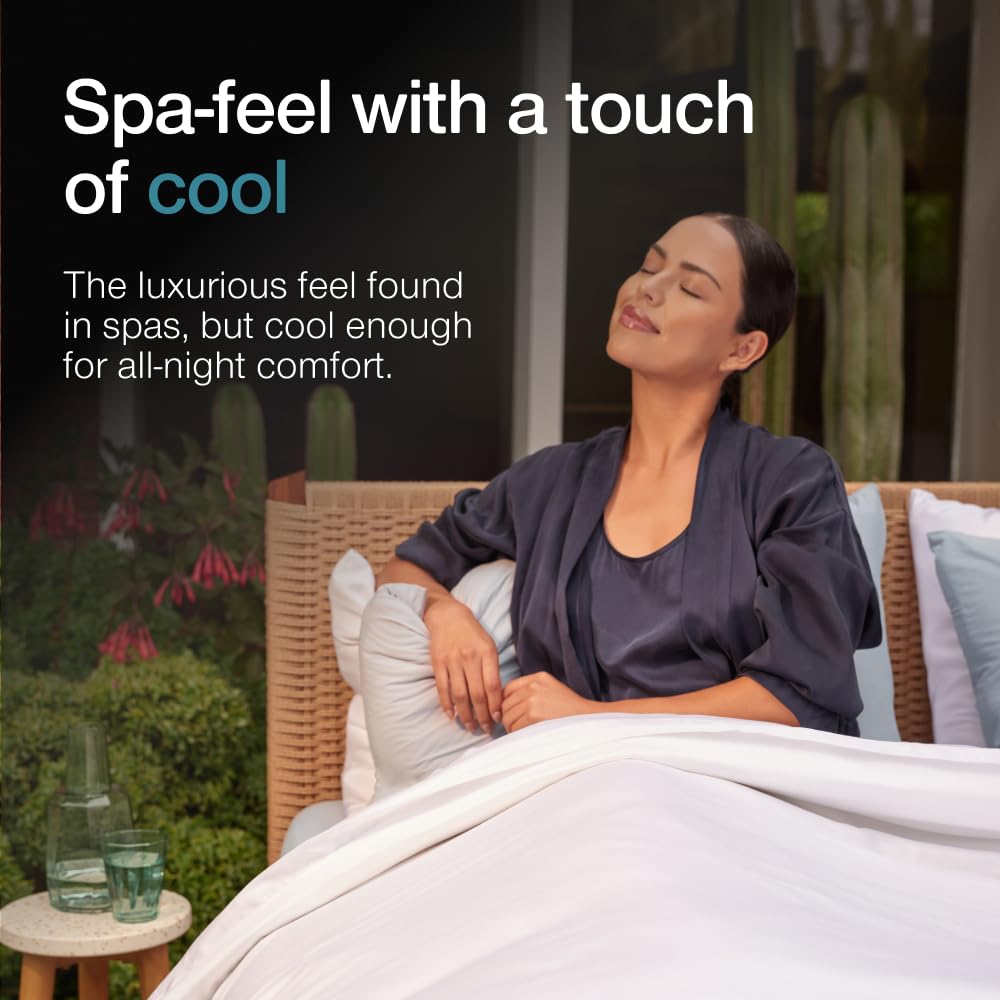 Coop Home Goods Cool+ Cooling Bed Sheets, 4 Piece Full Sheet Set, Dove Grey Breathable Cooling and Super Soft, Luxury Spa & Hotel Quality, Full Size Bed Set