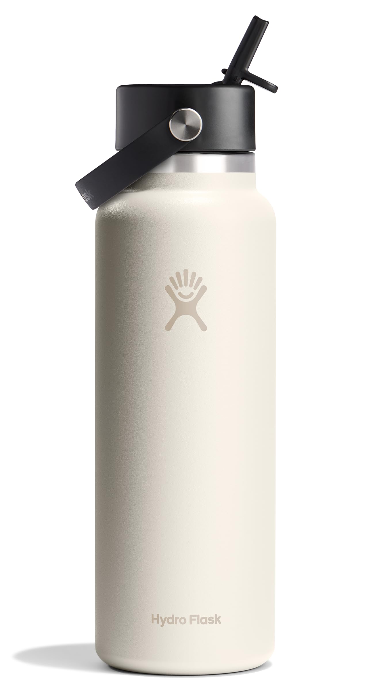 Hydro Flask Water Bottle - Insulated Stainless Steel - Wide Straw Lid, Non Spill, Leakproof in 24 Oz Forest Green Arc