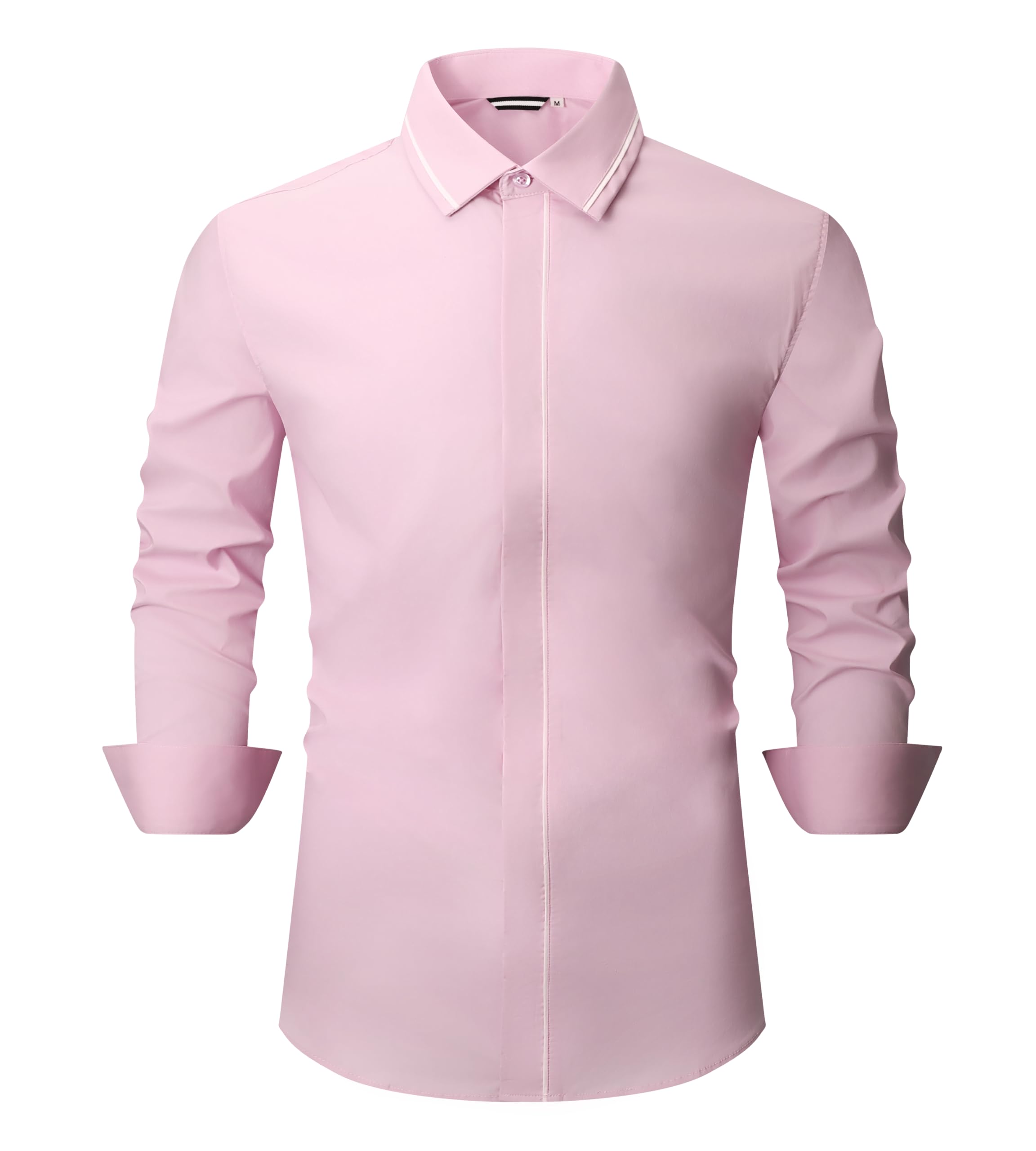 Alex Vando Mens Dress Shirt Wrinkle Free Regular Fit 4-Way Stretch Button Down Shirts