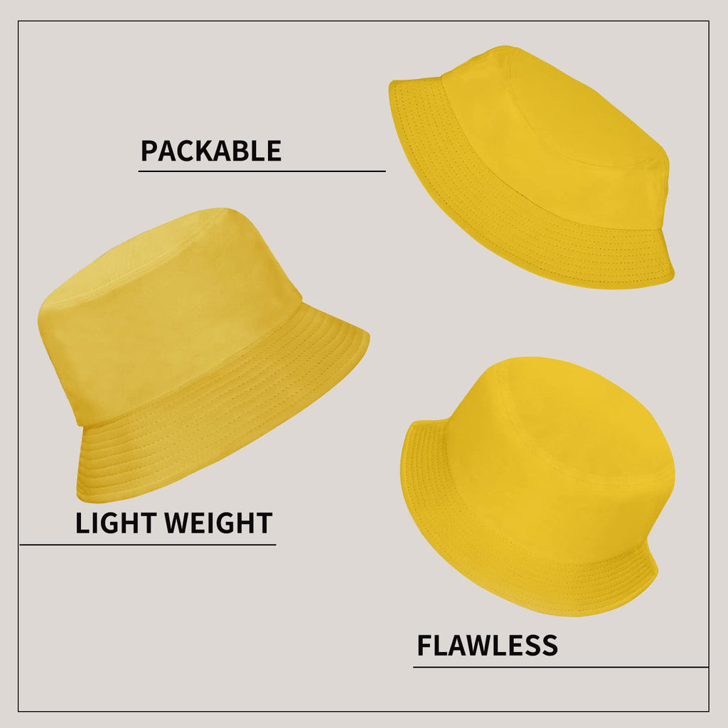 Rosoz 1 & 2 Pack Bucket Hat for Women Men Summer Travel Beach Sun Hat Outdoor Cap Unisex Bucket Hats
