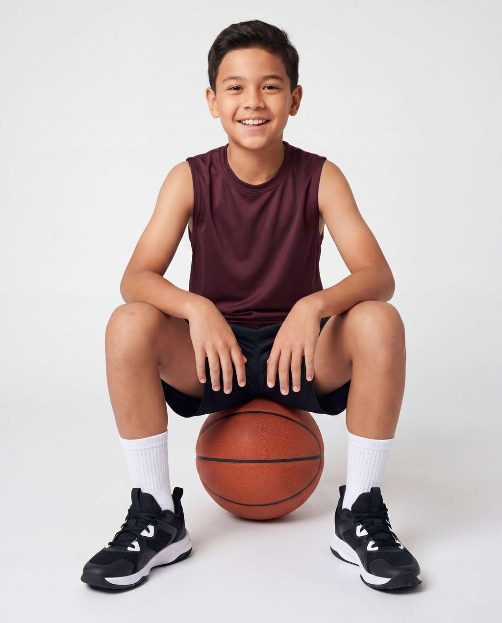 Real Essentials 5 Pack: Boys Dry-Fit Active Athletic Performance Tank Top