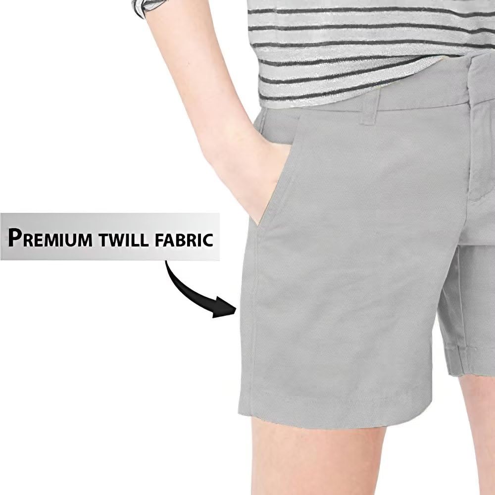 Hybrid & Company Womens Bermuda Walking Shorts Stretch 7 inch Inseam Super Comfy