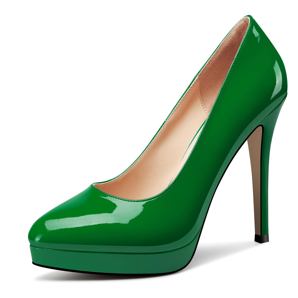 Castamere Womens High Heels Platform Pumps Slip-on Stilettos 12CM Heel Office Dress Shoes
