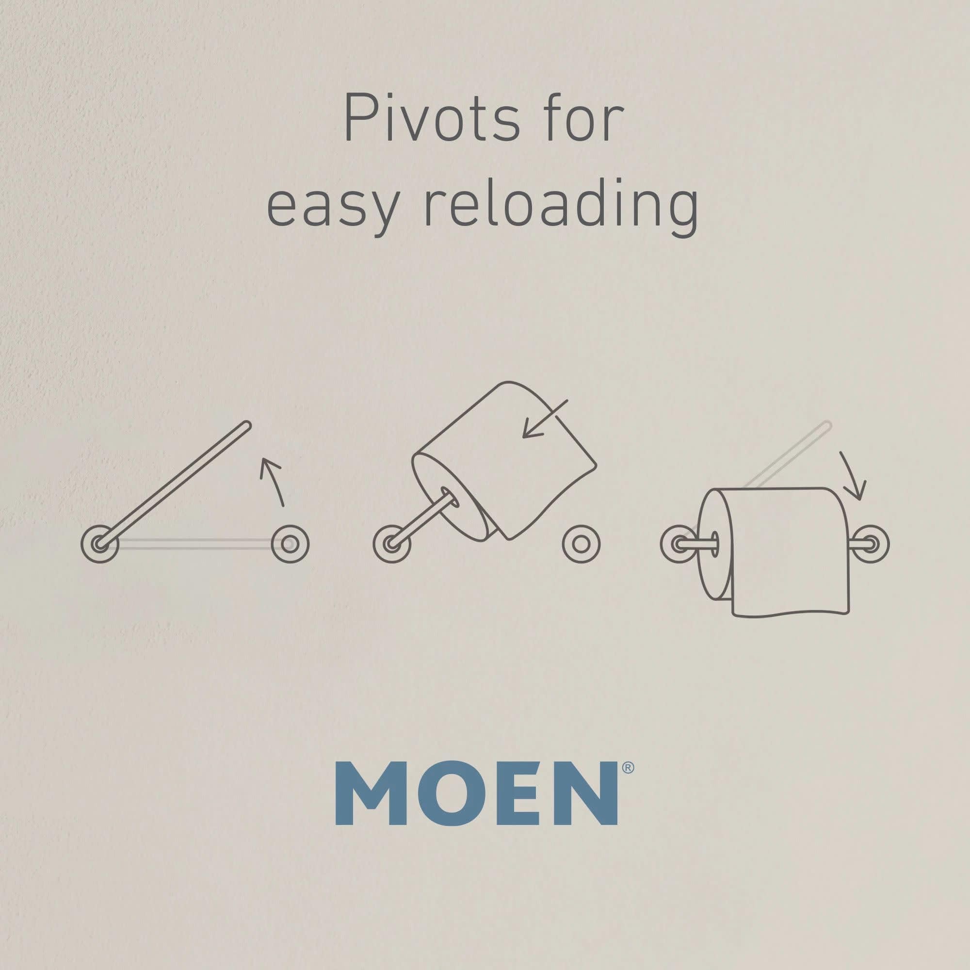 Moen Align Brushed Gold 18-Inch Modern Single -Towel Bar, YB0418BG