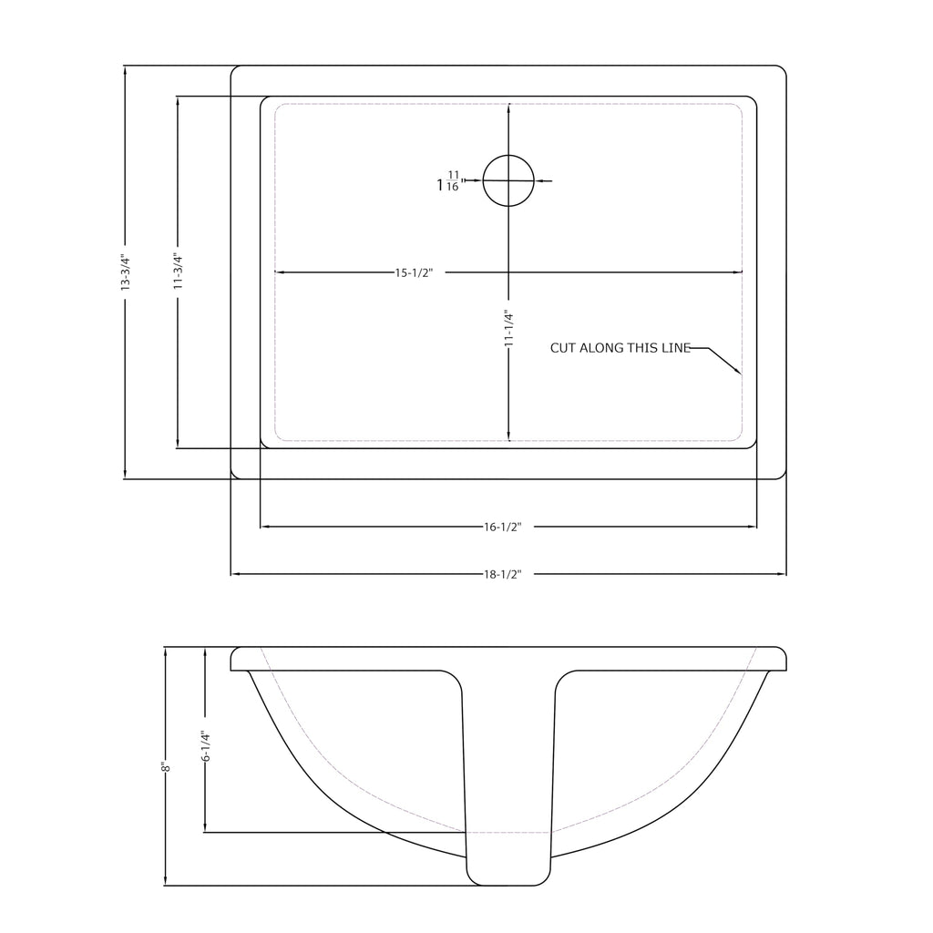 MSI 17.0” (L) x 14.125” (W) x 7.75” (H) Oval Porcelain Ceramic Undermount Bathroom Vanity Vessel Sink, White