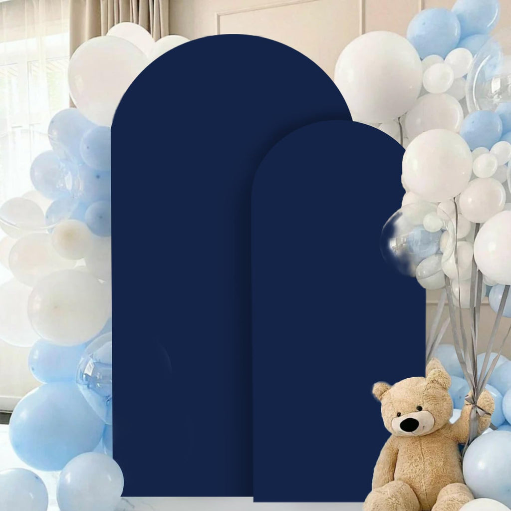 FANPROMS Beige Arch Backdrop Cover Set of 3 Wedding Arch Cover 4x5x6FT Round Top Arch Stand Cover for Fitted Arch Covers Spandex Backdrop Covers Set for Wedding Party Ceremony Decorations