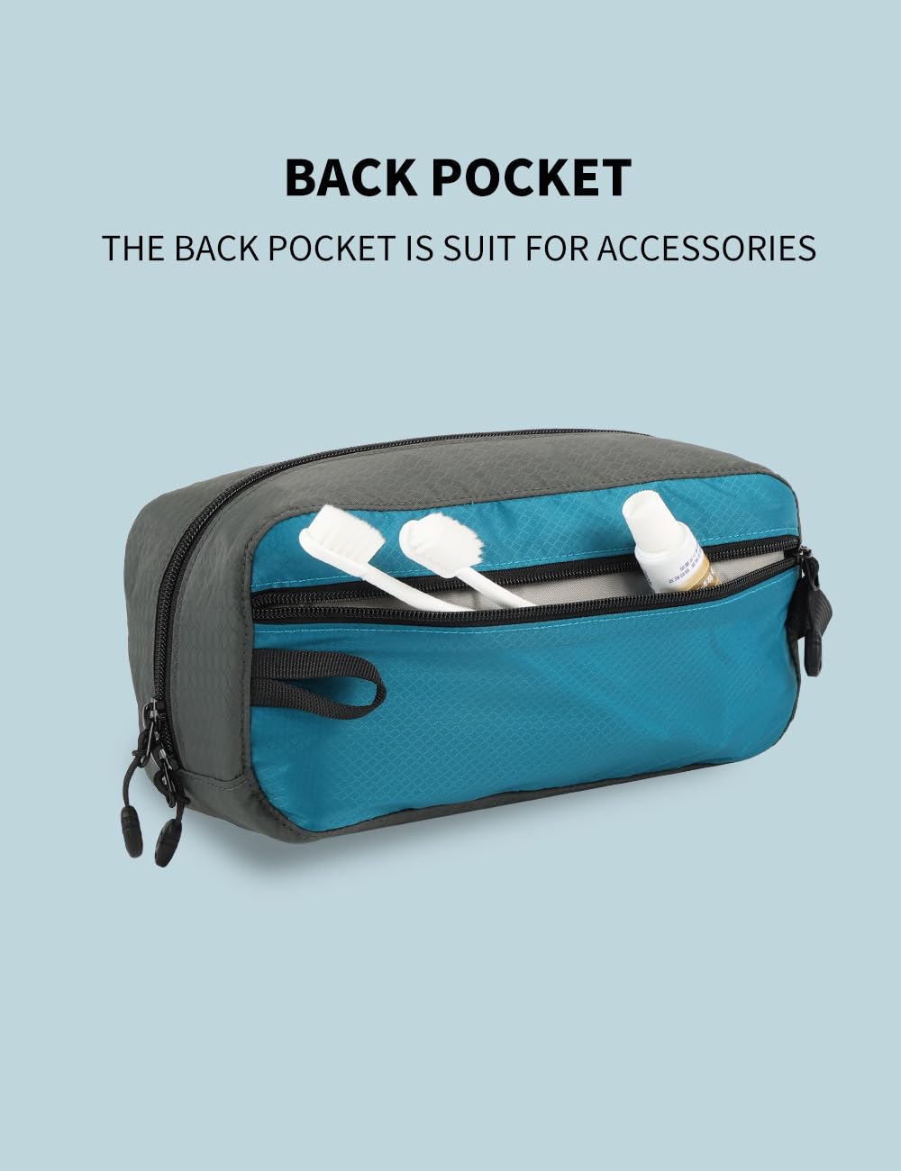 GOX Travel Small Toiletry Bag for Men Nylon Dopp Kit Medicine Bag Travel Organizer Pouch Shave Kits for Teens Toiletry Essentials Bathroom Compact (Black, 7.9 * 3.7 * 2 Inches)