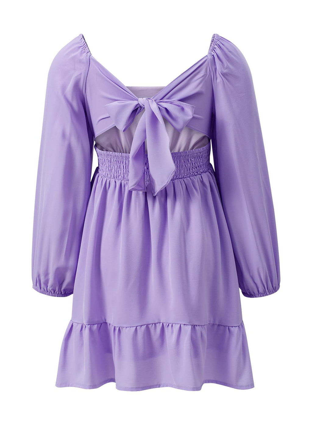 blibean Girls Fall Long Leeve Tie Back Dress Size 6-15 Years