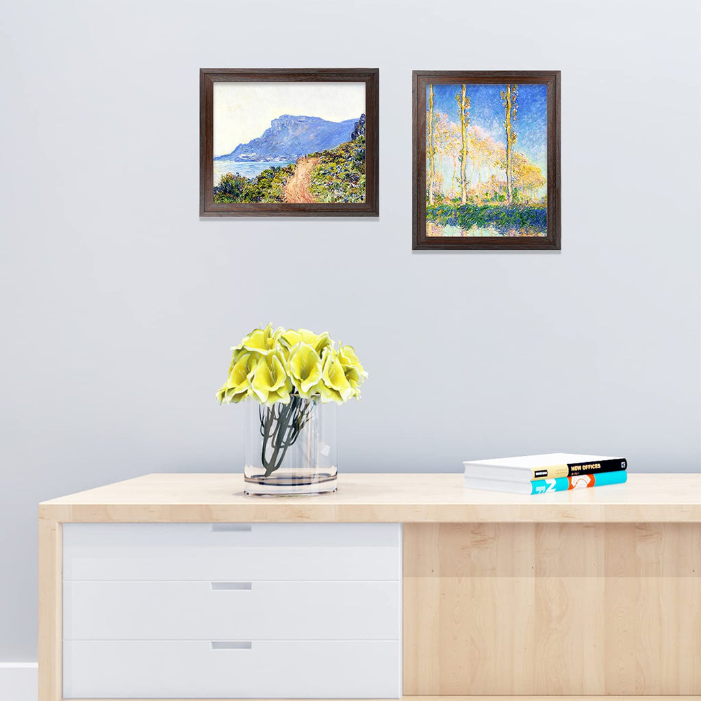 Golden State Art, 13x19 Picture Frame - Displays 11x17 Photo with Mat or 13x19 Without Mat, Wide Moulding Solid Wood Frame for Wall Display, Black