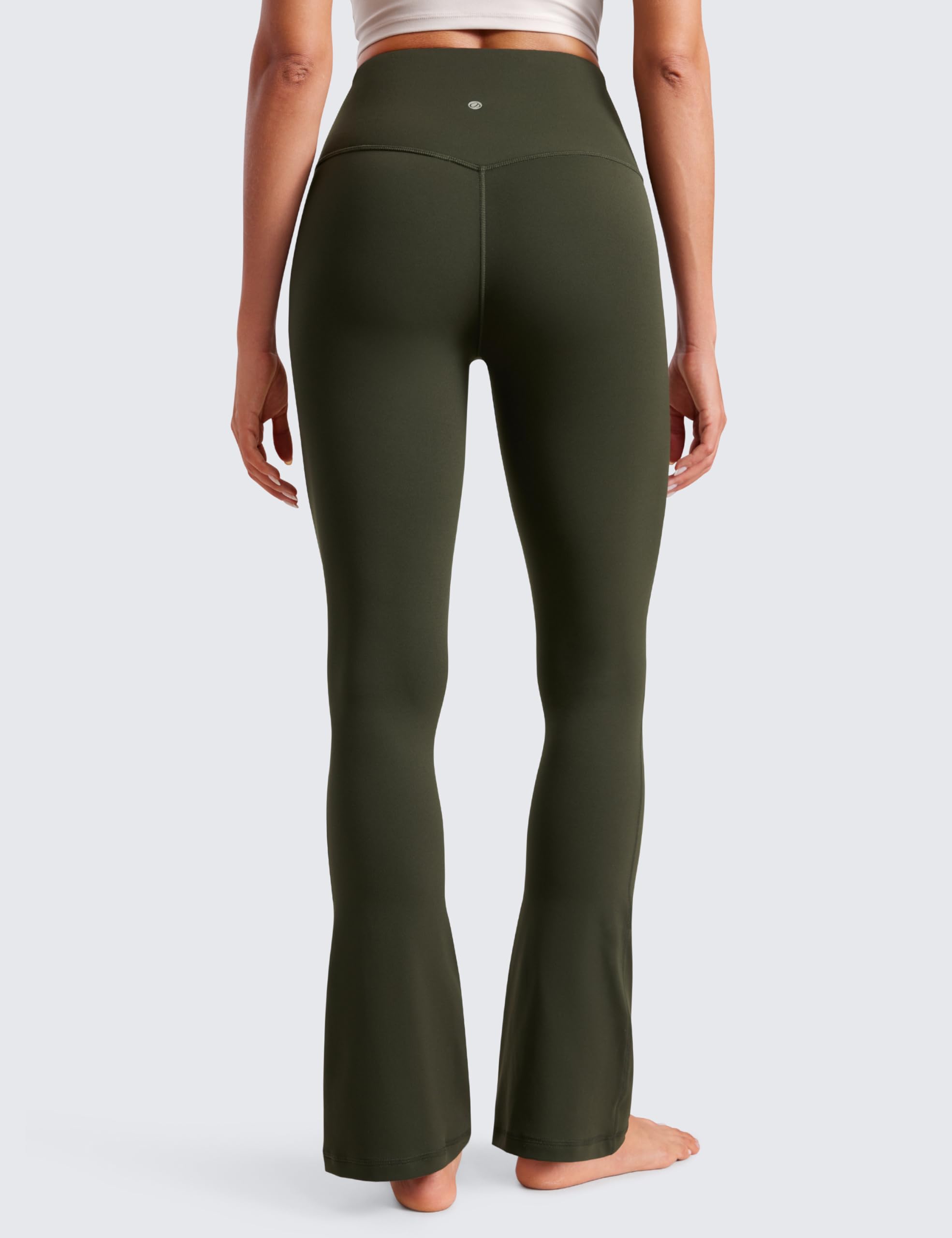 CRZ YOGA Butterluxe Mini Flared Leggings 30"/31.5"/33'' - High Waist Bootcut Casual Lounge Women Yoga Pants with Pocket