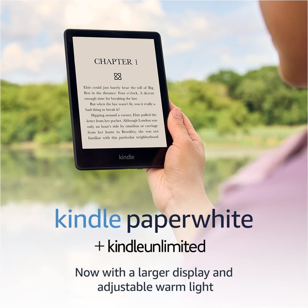 Amazon Kindle Paperwhite (8 GB) – Now with a larger display, adjustable warm light, increased battery life, and faster page turns – Black
