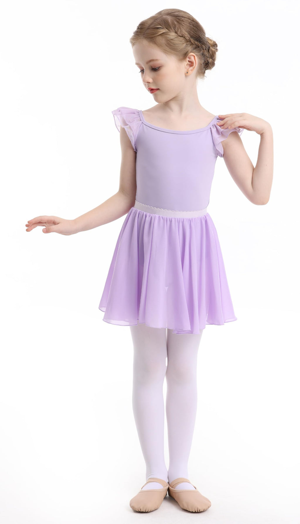 Mecceos Ballet Leotards for Girls Toddler Dance Leotards Short/Long Sleeve Skirt Ballerina Outfits