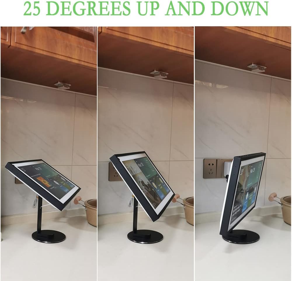 ATOPHK Ech_ooo Show 15 Stand Swivel and tilt, Only Made for Echo Show 15 Three Rotating shafts The Base is Made of Aluminum Which Makes the Product More Beautiful and Longer Service Life Black 025-01
