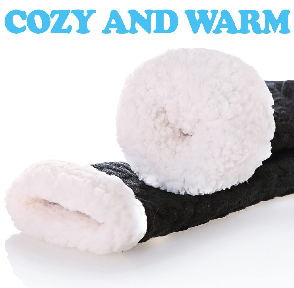 SDBING Women's Winter Super Soft Warm Cozy Fleece Lined Fuzzy Slipper Socks with Grippers