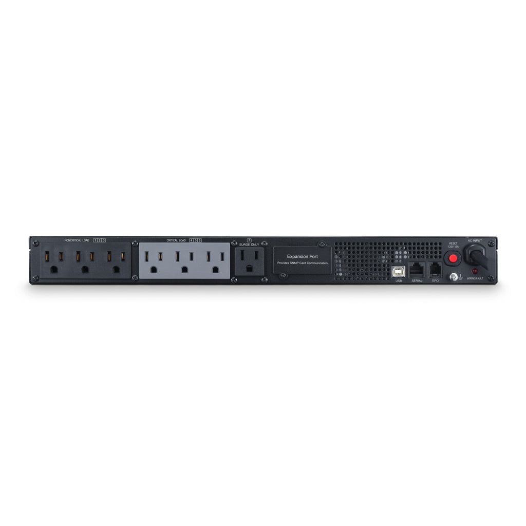 CyberPower PR500LCDRT1U Smart App Sinewave UPS Battery Backup and Surge Protector, 500VA/400W, 7 Outlets, AVR, 1U Rack/Tower, UL Certified