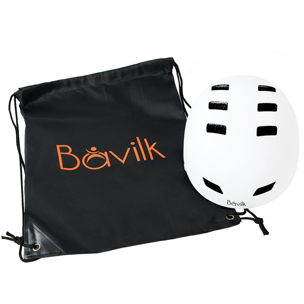 Bike Helmet 3 Sizes for Teenager Kids Youth Adults,Bavilk Skateboard Helmet Adjustable Multi-Sport Bicycle Cycling Scooter Roller Skate Inline Skating Rollerblading for Girls Boys Women Men Teen