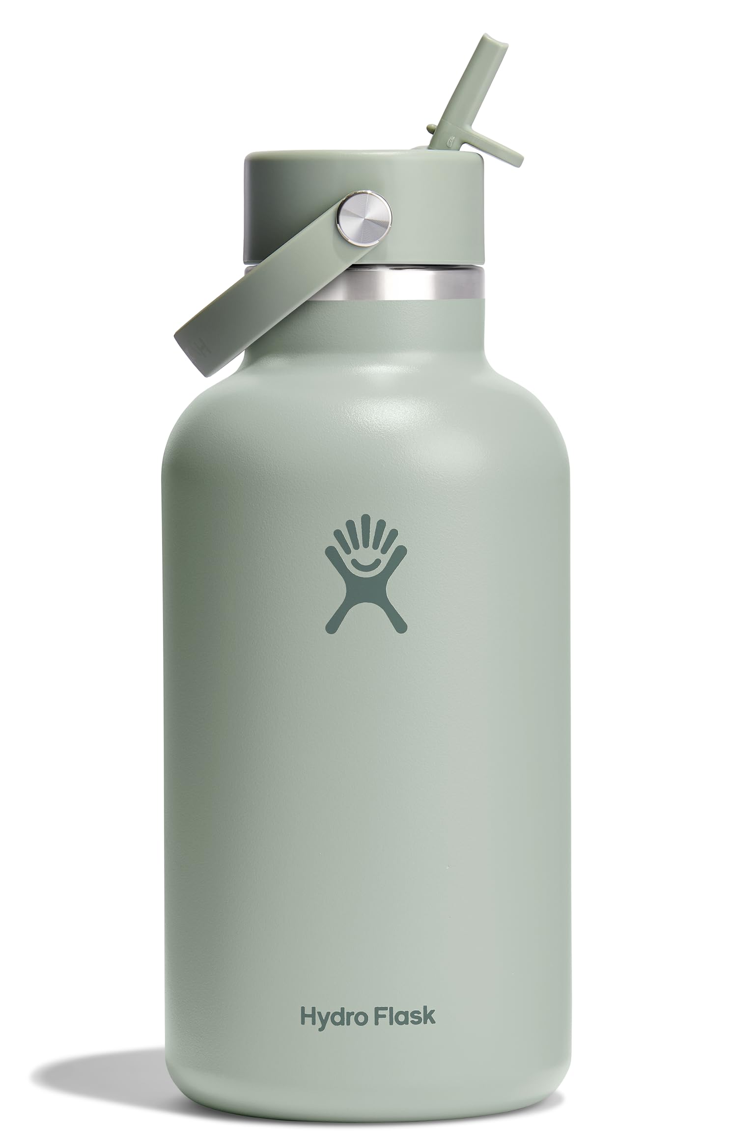 Hydro Flask Water Bottle - Insulated Stainless Steel - Wide Straw Lid, Non Spill, Leakproof in 24 Oz Forest Green Arc