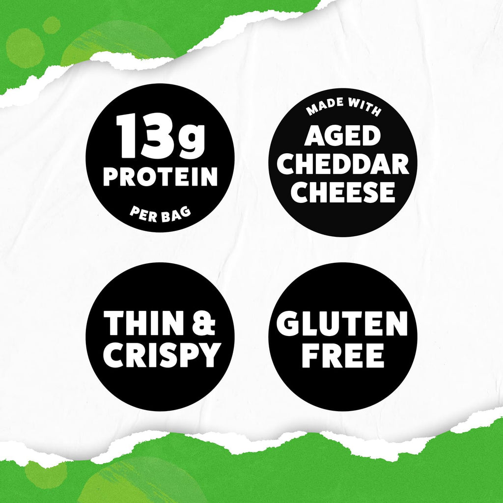 WILDE Protein Chips Barbeque, Thin and Crispy High Protein Snacks, Keto Friendly, Low Carb Chips, Real Ingredients, 1.34oz (Pack of 8)
