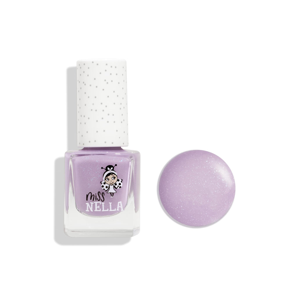 MISS NELLA ABRACADABRA – Safe Special sparkly pink Nail Polish for Kids, Non-Toxic & Odor Free Formula for Children and Toddlers, Natural Water Based for Easy Peel Off (Abracadabra)