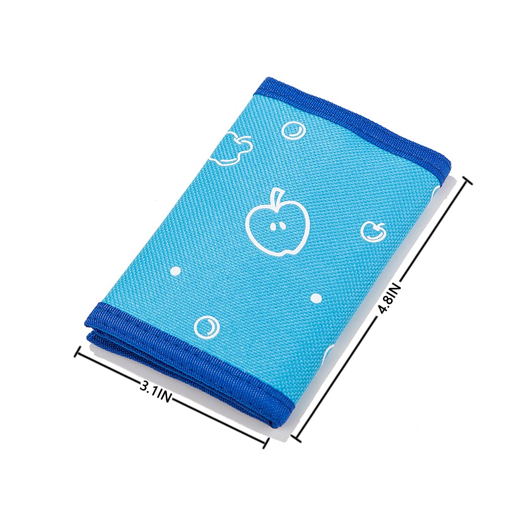 Leyeve wallet,Teen Wallet with Coin Pocket,Kids Wallets for Girls,RFID Trifold Canvas Outdoor lovely cartoon Wallet for Kids-Wallet with Magic Sticker - Alpaca