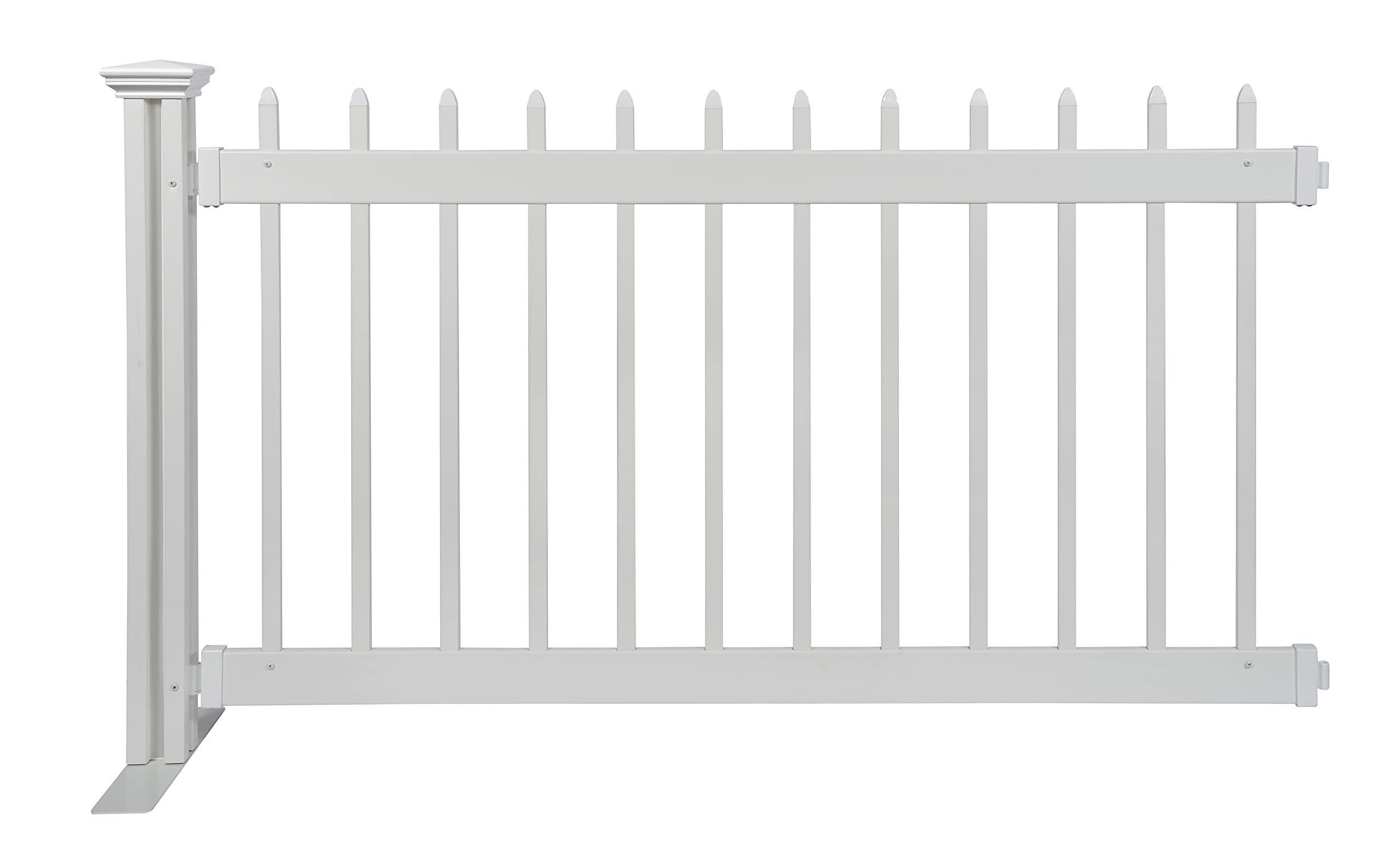 38in Tall (1 Post) Freestanding Zippity Finishing Post for Davidson or Kensington Portable Fences, Support with Portable Foot for Outdoor & Indoor Barrier for Events, Easy DIY Install, ZP19063