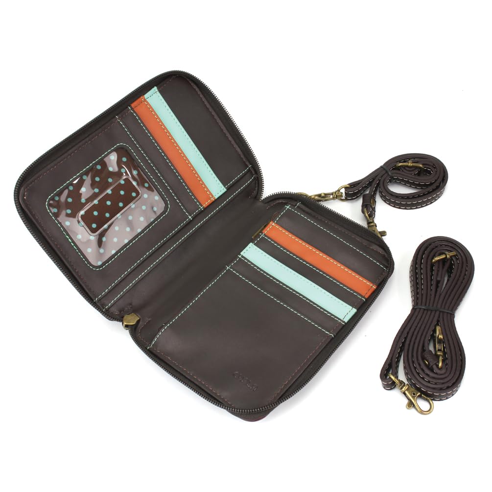 CHALA Wallet Crossbody Cell Phone Purse - Women Faux Leather Multicolor Handbag with Adjustable Strap