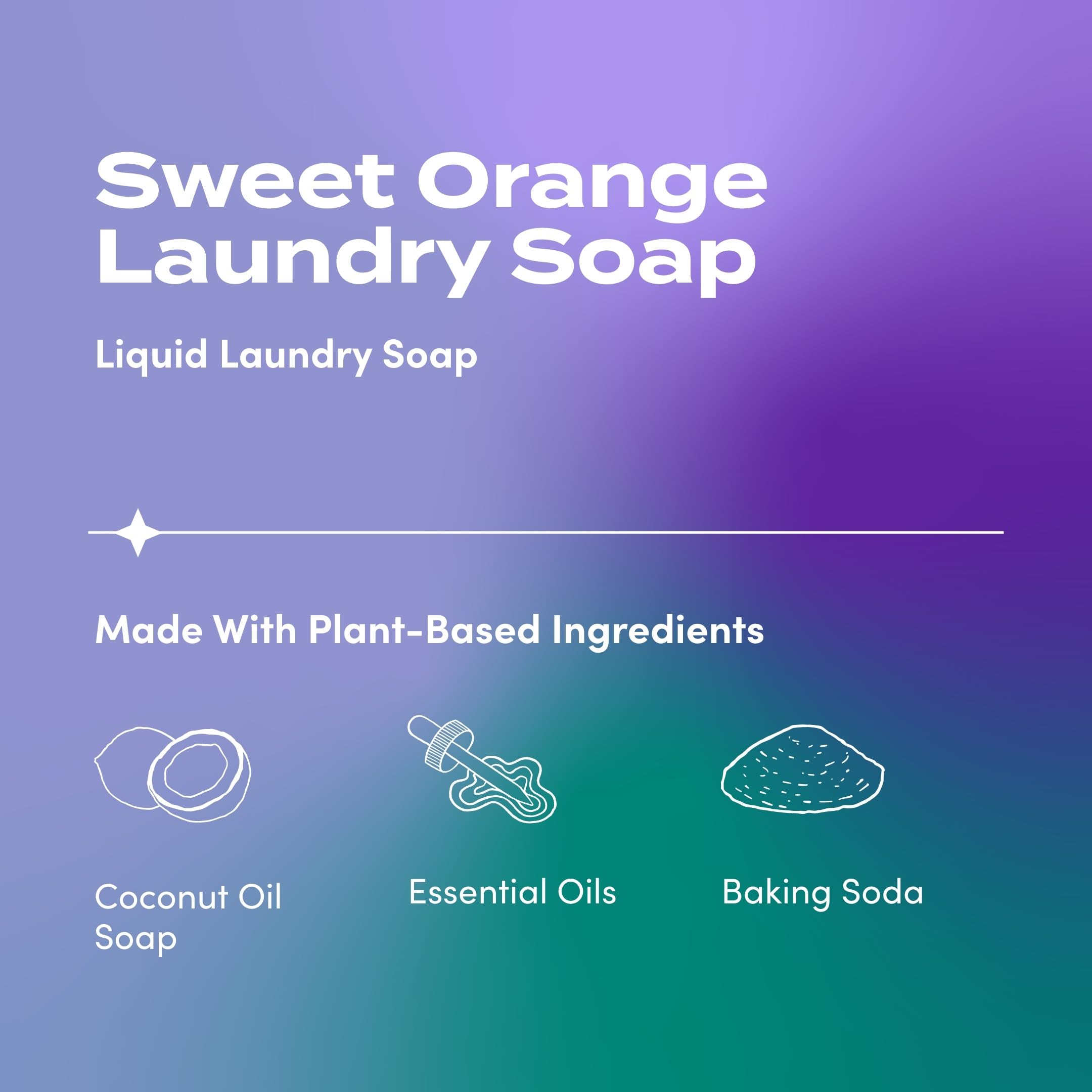 Indigo Wild Zum Clean Laundry Soap - Plant-Based Liquid Laundry Soap - Contains Baking Soda, Essential Oils & Saponified Coconut Oil - Sea Salt Scent - 64 fl oz