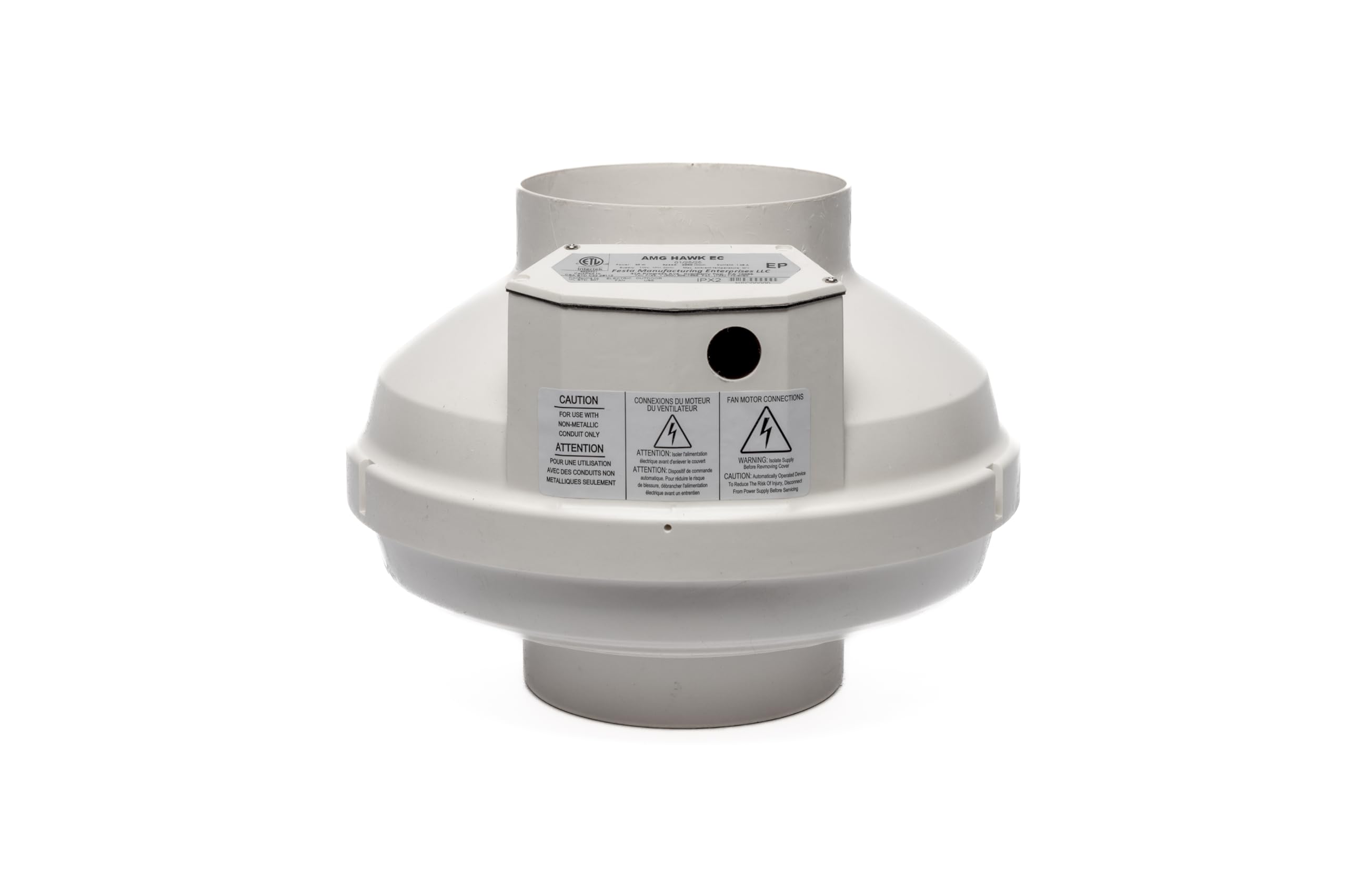 Festa AMG Surge EC Radon Fan – 3“ Installation Kit - Quiet and Energy Efficient Radon Mitigation Inline Fans – High Performance 3” Duct Fan