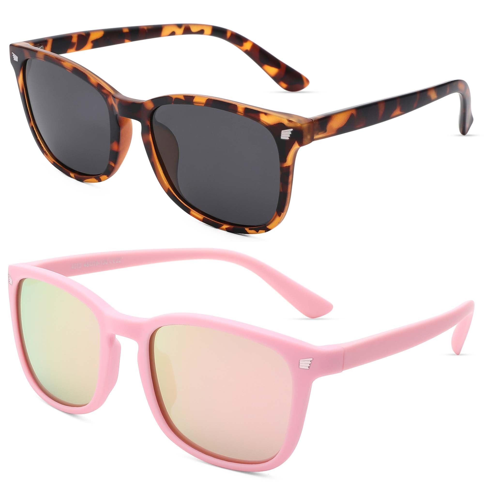 COASION Polarized Kids Sunglasses UV 400 Protection for Girls Boys Classic Retro Style Toddler Shades Age 3-12