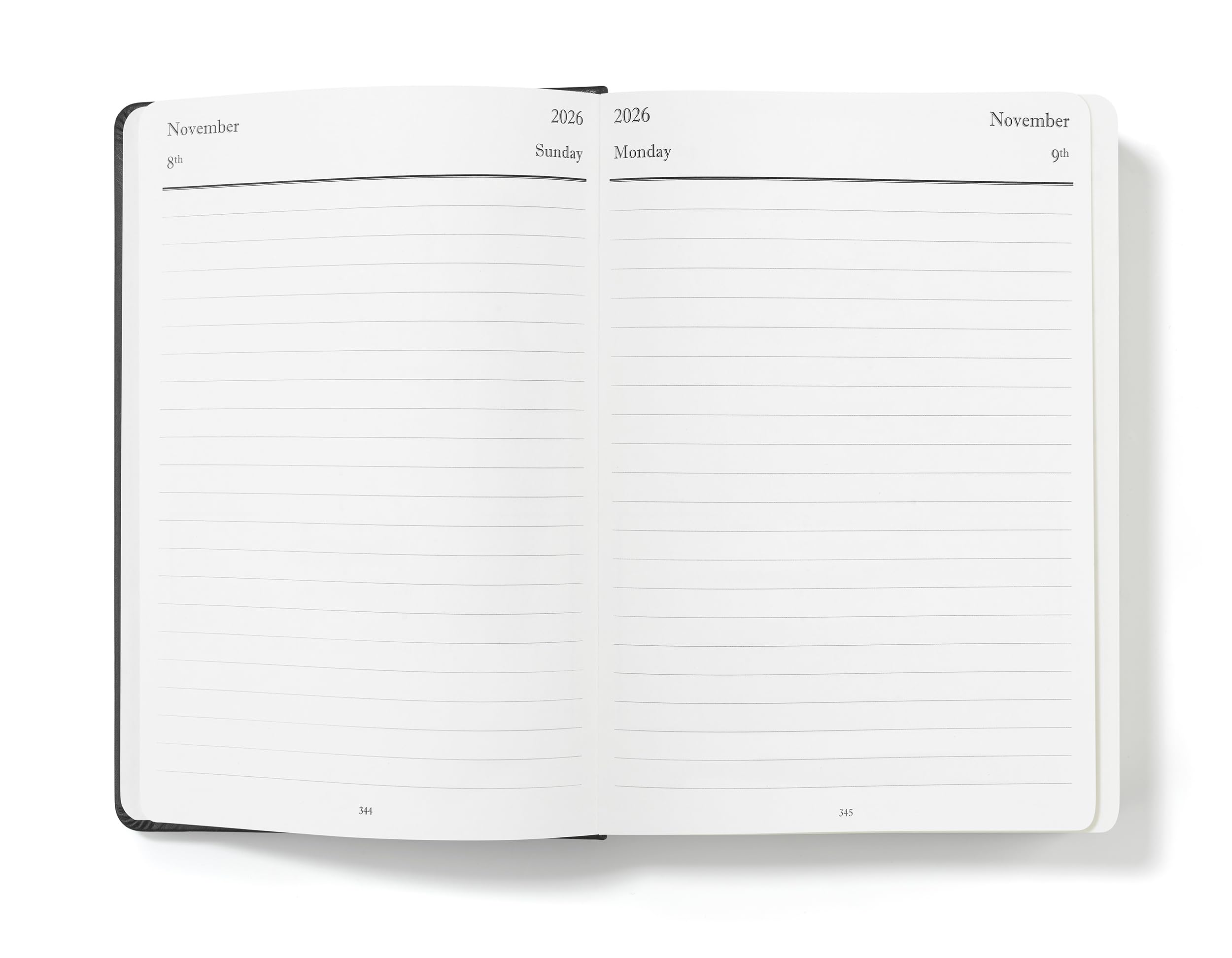 Wykeham's Executive 2026 Daily Journal Planner – US Public Holidays & Format – Customization Available (Brown, 6" x 4.5")