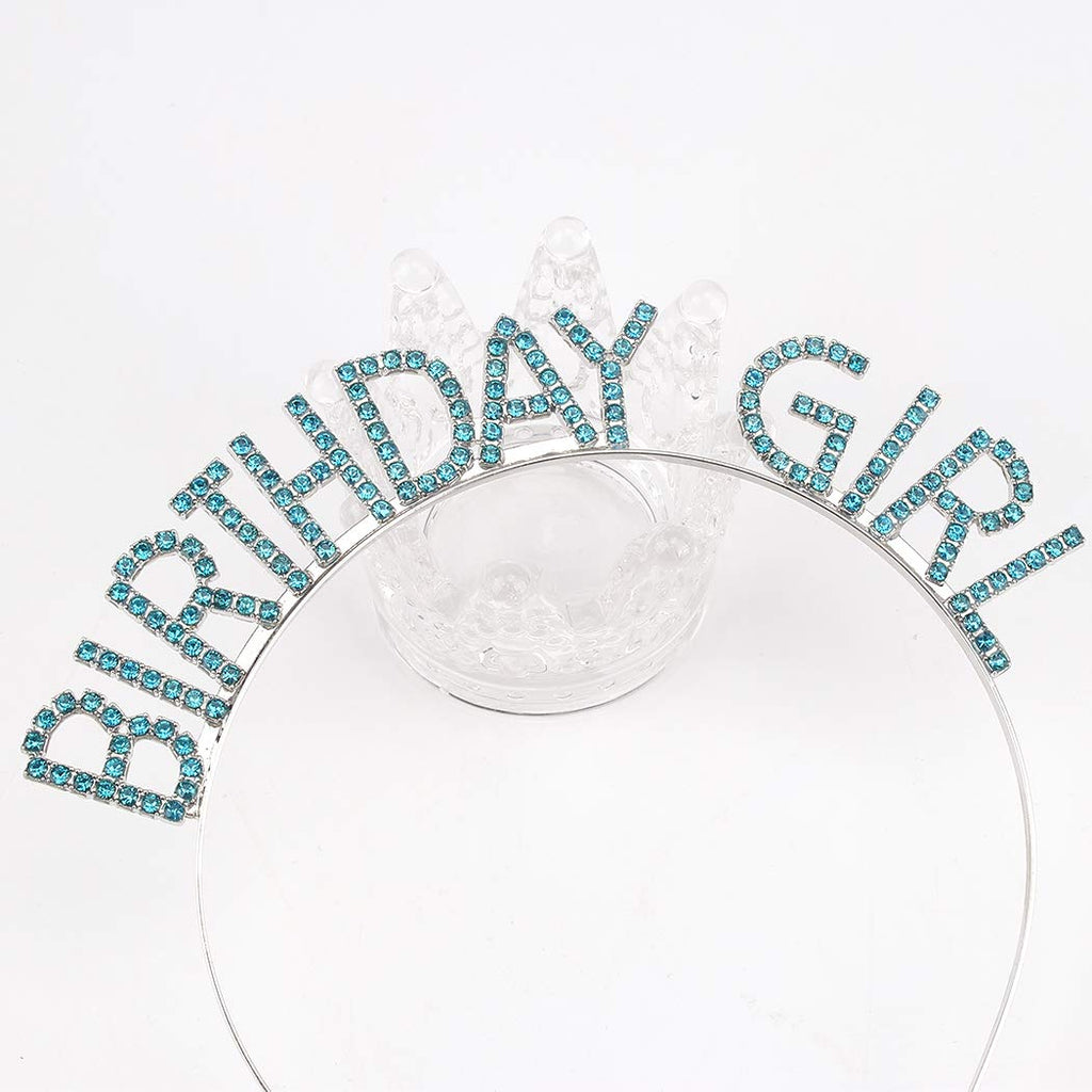 AOPRIE Birthday Girl Headband - Baroque Tiara for Women & Girls, Princess Crown Rhinestone Accessory