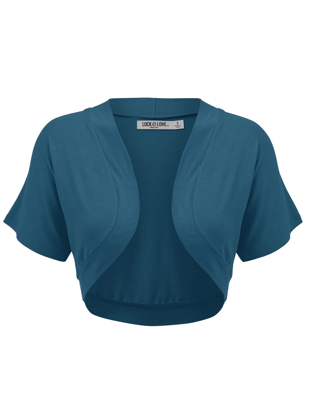 Lock and Love Women's Versatile Open Front Lightweight Short Sleeve Bolero Shrug