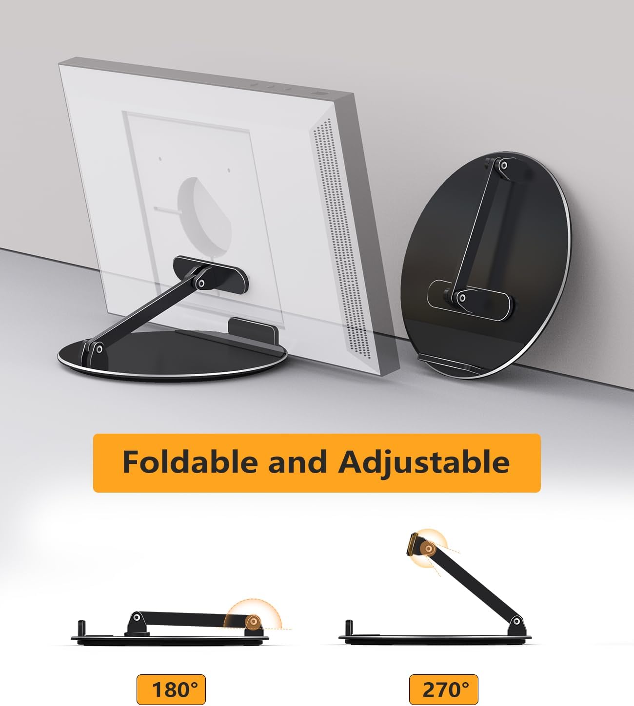 Laivli Swivel and Tilt Stand Compatible with Echo Show 15 (1st, 2nd Gen)/ 21, Supports Portrait and Landscape Orientation