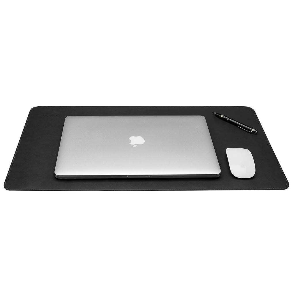 Gallaway Leather Desk Mat,Desk Writing Pad - Office Desk Pad, Medium 24" x 14" Black, Desk Mats on Top of Desks, Gift Ready Elegant Computer Desk Mat Desk Cover Desk Pad Protector PU Leather