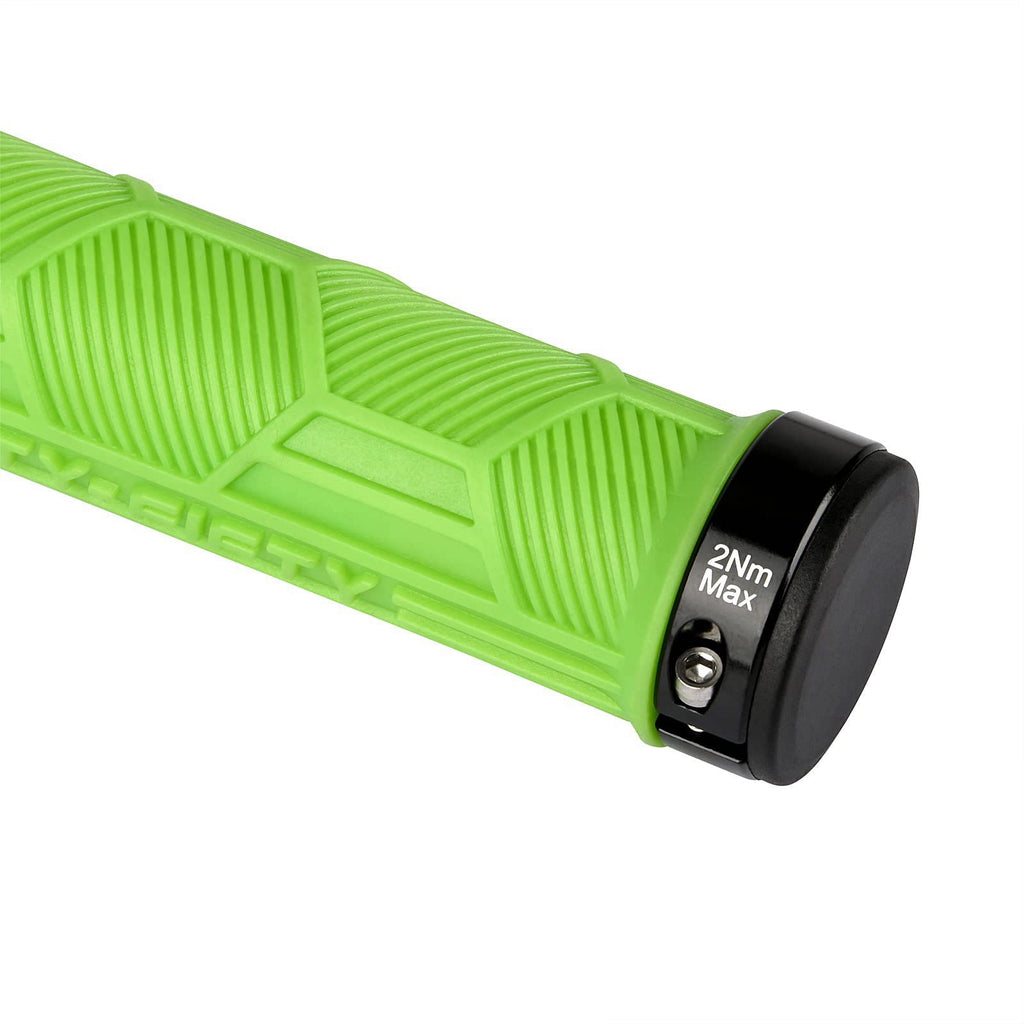 FIFTY-FIFTY Double Lock-On Mountain Bike Grips, Bicycle Handlebar Locking Grips, Non-Slip MTB Handle