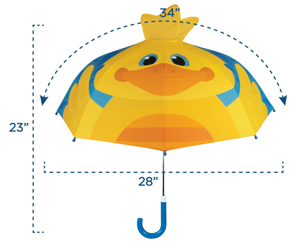 Stephen Joseph, 3D Pop Up Kids Umbrella, Cute Animals & Toddler Rain Umbrella Lightweight Easy Grip Handle for Boys Girls Ages 3-8