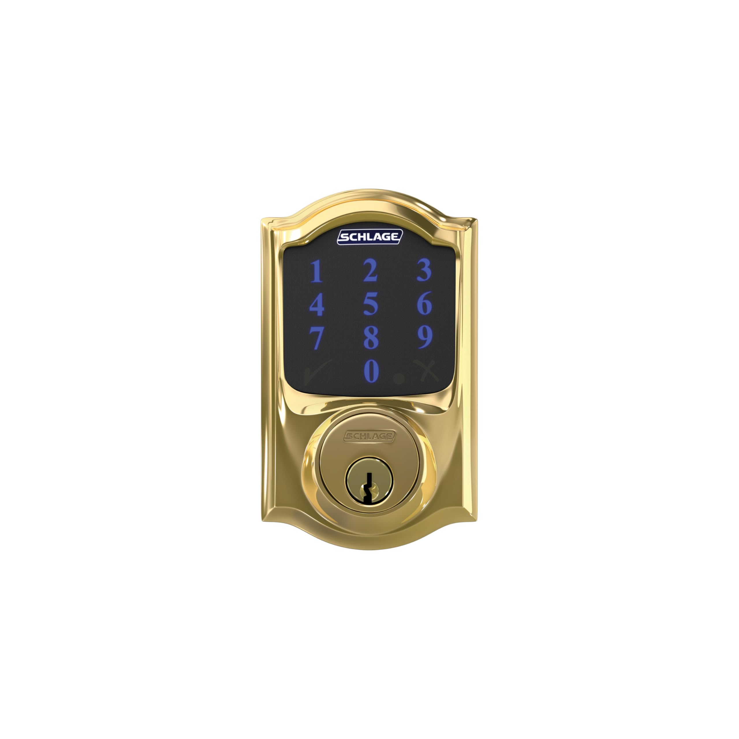 Schlage Connect Smart Deadbolt Lock with Touchscreen Keypad, Keyless Front Door Entry, Z-Wave Plus Compatible, Aged Bronze, BE469ZP CEN 716