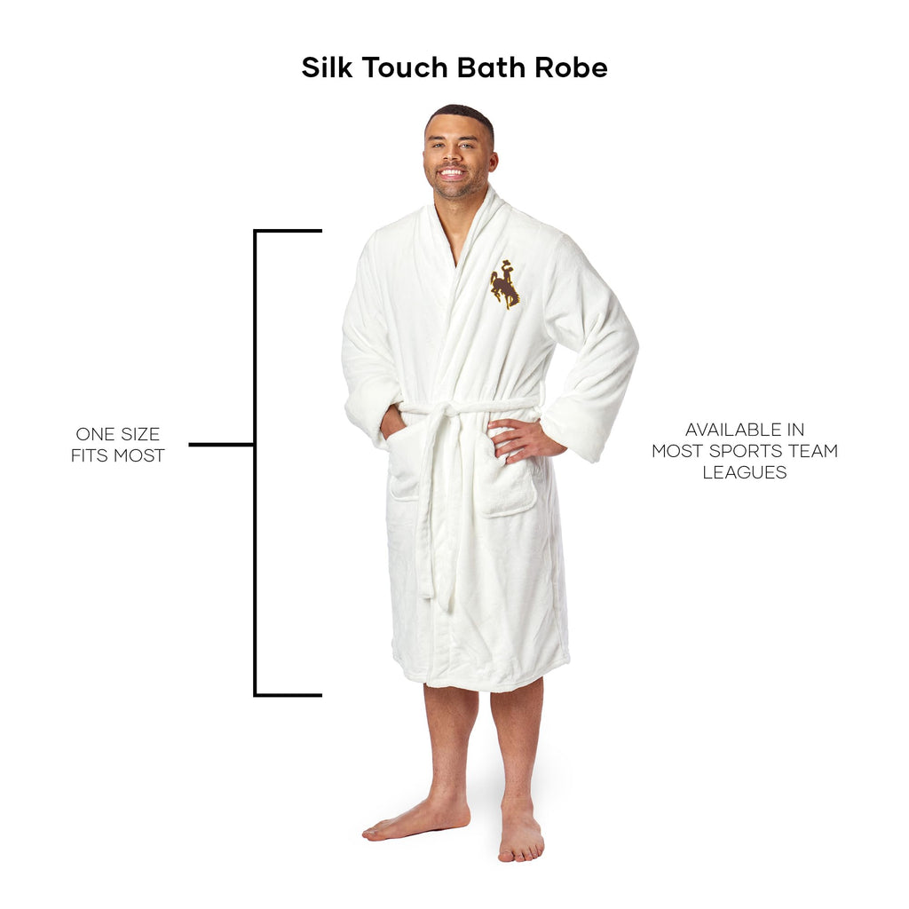 Northwest NCAA Adult Unisex Silk Touch Bathrobe, Officially Licensed Loungewear, Soft Plush Polyester