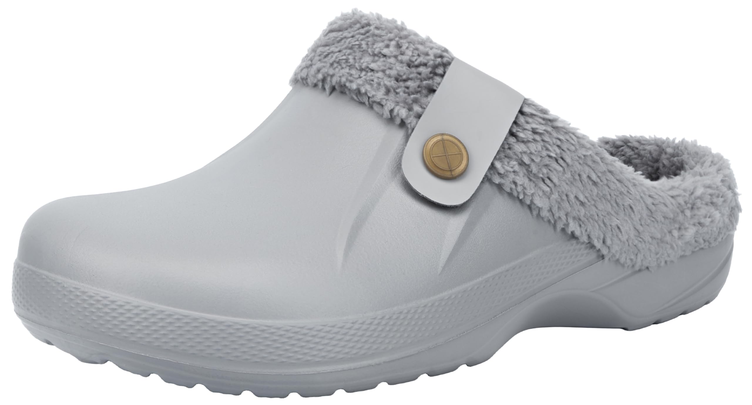 ChayChax Women and Men Fur Lined Clogs Memory Foam Warm Fuzzy Slippers Winter Waterproof Indoor Outdoor Slipper