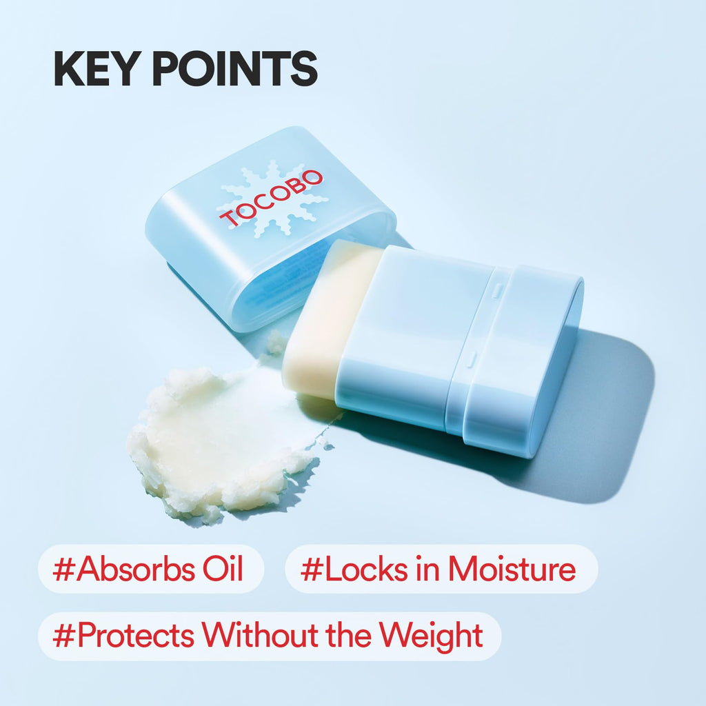 TOCOBO Cotton Airy Sun Stick SPF 50 Broad Spectrum Korean Matte Sunscreen Stick for Face - Travel Size Sebum Control Sunblock -Vegan, Lightweight, 0.67 oz (1single pack)