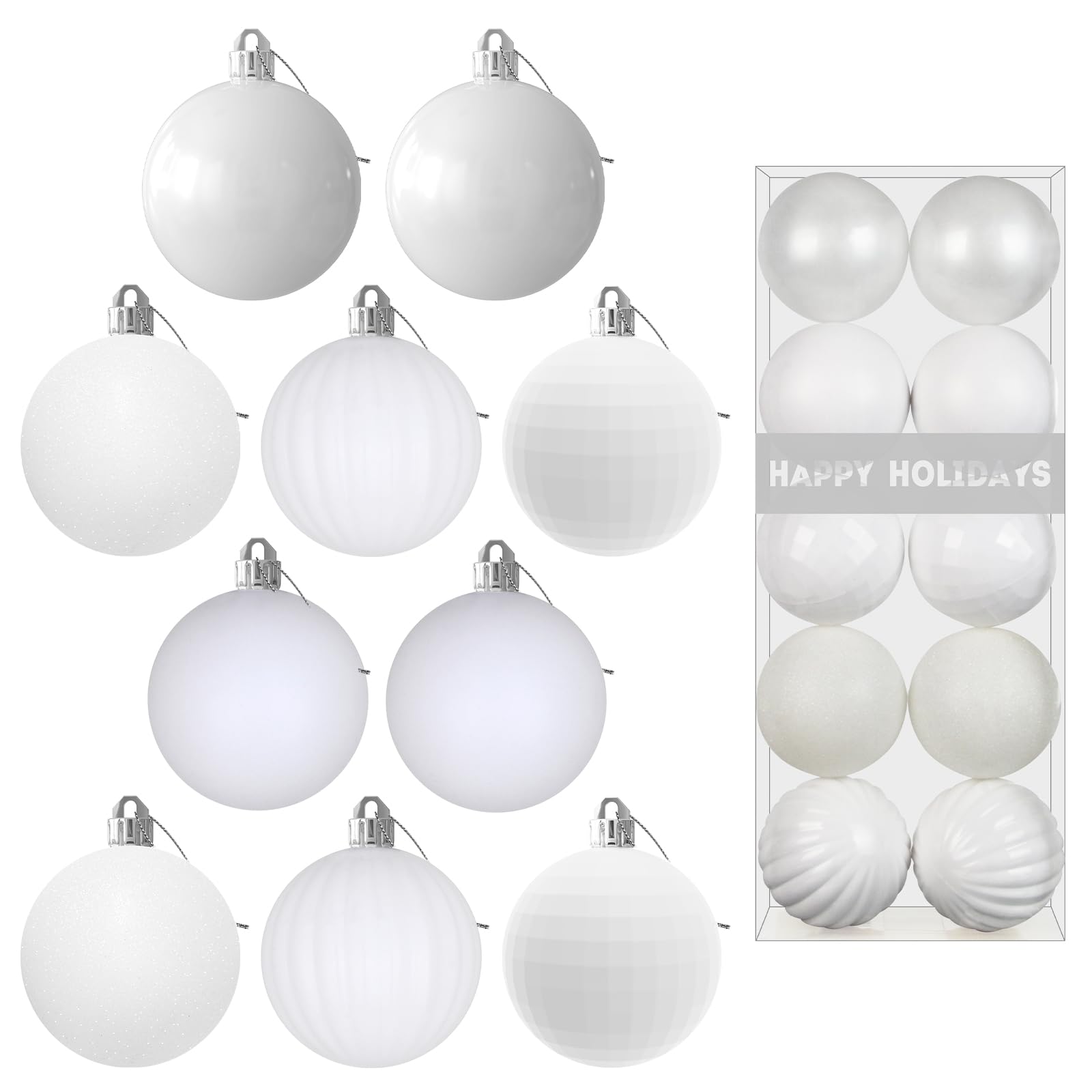 Bubblegun Pink 1.6" Small Christmas Balls Christmas Tree Decoration Ornaments Shatterproof Hanging Balls for Birthday Halloween Holiday Wedding Decorations Set of 12pcs