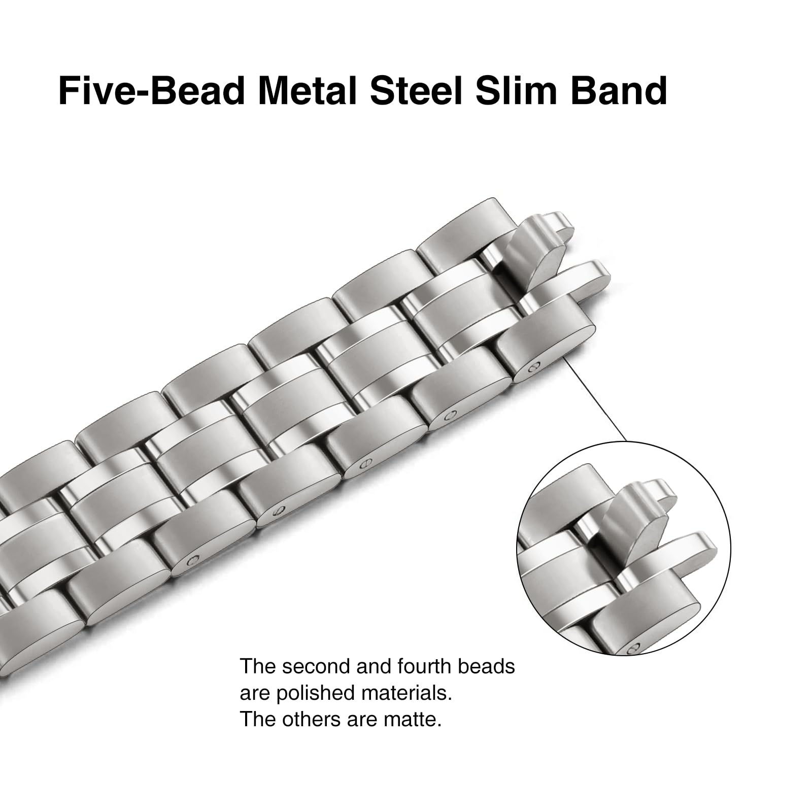 STIROLL Thin Replacement Band Compatible for Apple Watch 38mm 40mm 41mm 42mm(Series 11 10), Stainless Steel Metal Wristband Women Men for iWatch Ultra SE Series 9 8 7 6 5 4 3 2 1, Black