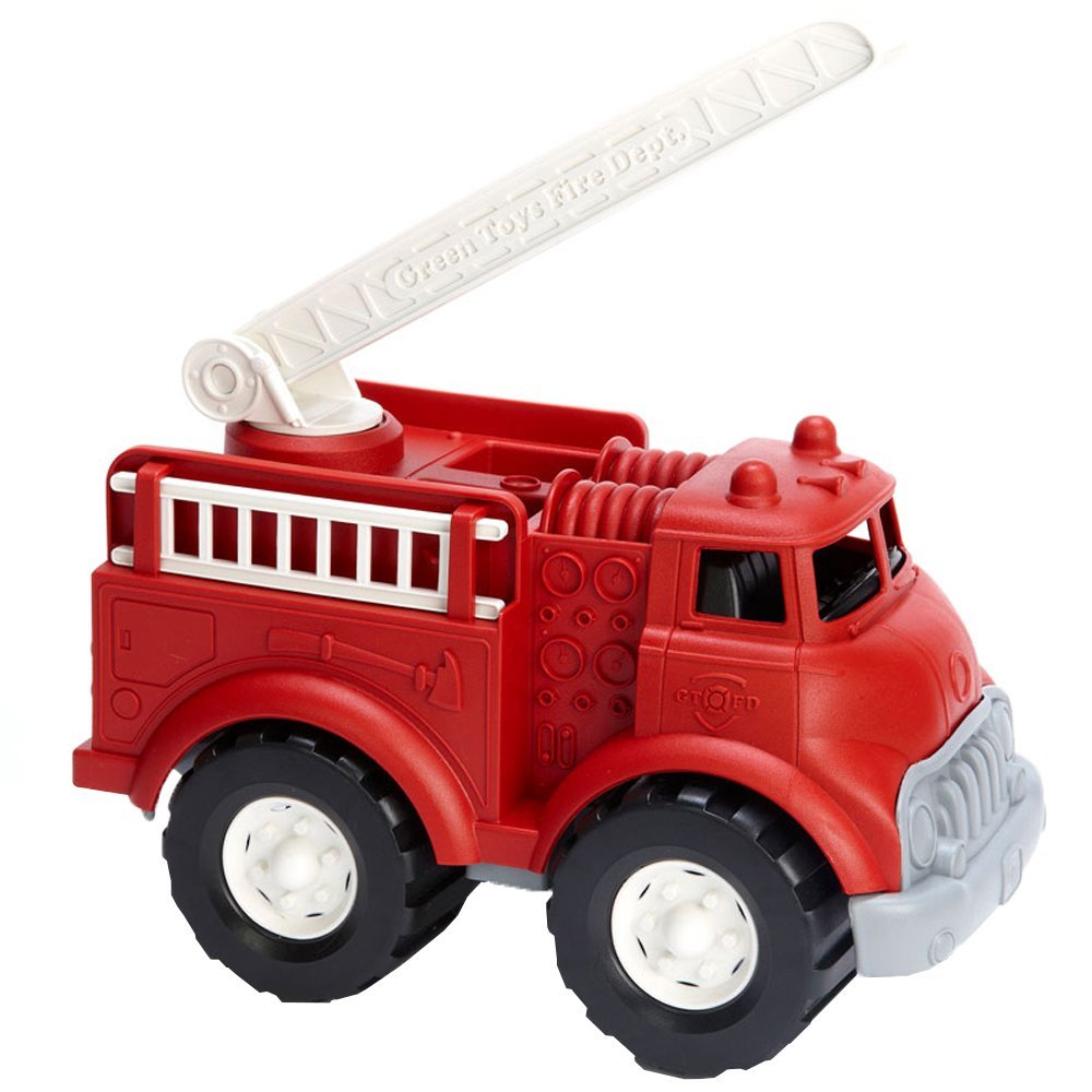 Green Toys Fire Truck - Bpa Free, Phthalates Free Imaginative Play Toy for Improving Fine Motor, Gross Motor Skills. Toys for Kids