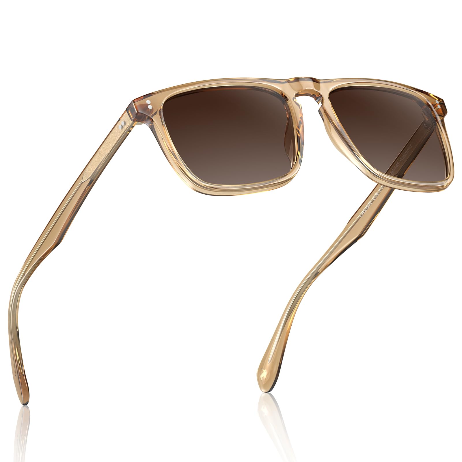CARFIA Retro Polarized Sunglasses for Men UV Protection Hand-crafted Acetate Frame Fashion Cool Sun Glasses CA53572