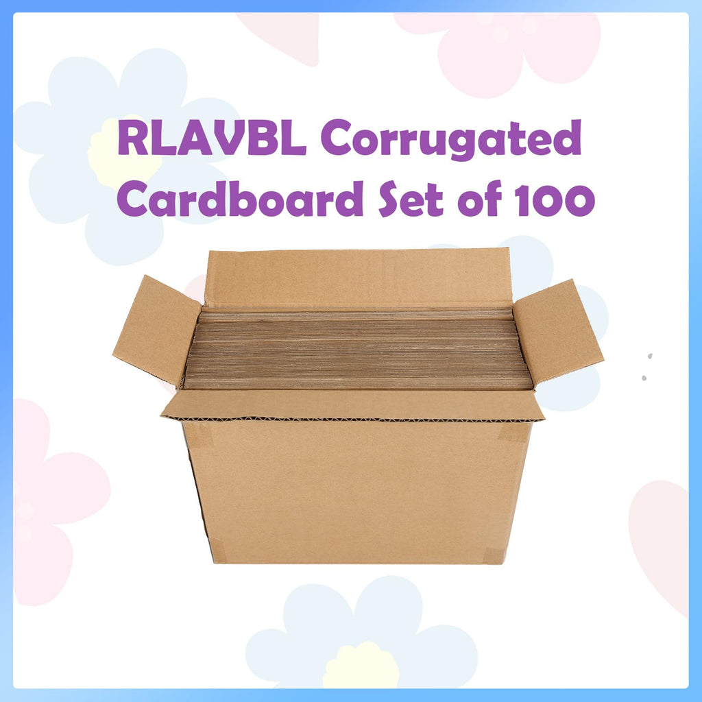 RLAVBL 200 Pack 3.5x4.5 White Corrugated Cardboard Sheets, Flat Cardboard Inserts for Shipping, Mailing, Packing, DIY Crafts