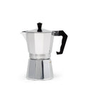 Primula Classic Moka Pot Stovetop Espresso and Coffee Maker, Italian and Cuban Cafetera for Rich Espresso Brewing, Durable Aluminum Greca Coffee Maker with Easy Grip Handle, 6-Cup, Black